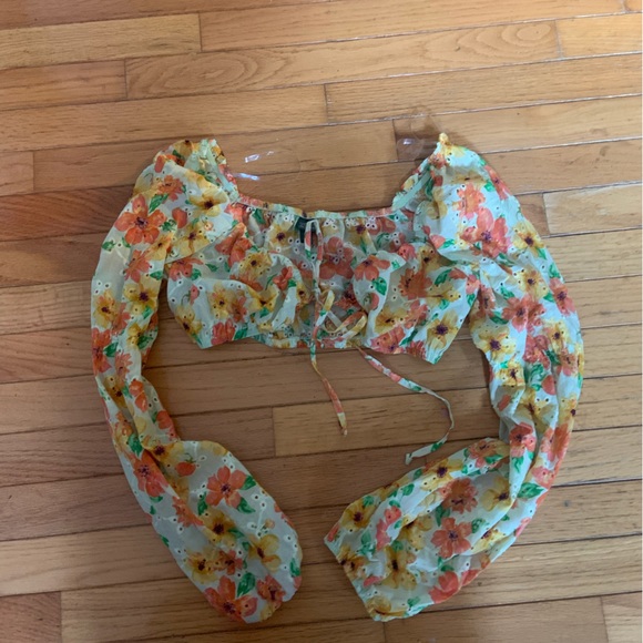 Cottage Core Wild Fable Floral crop top - Picture 4 of 5